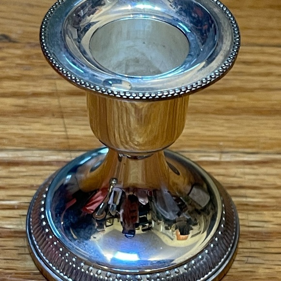 Classic Silver Plated Pair of Candle Holders - Picture 6 of 8